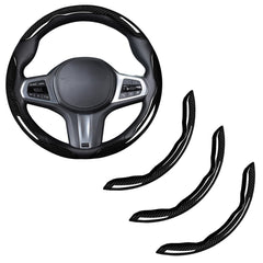 Aotoyou carbon fiber steering wheel cover in glossy black with textured grip