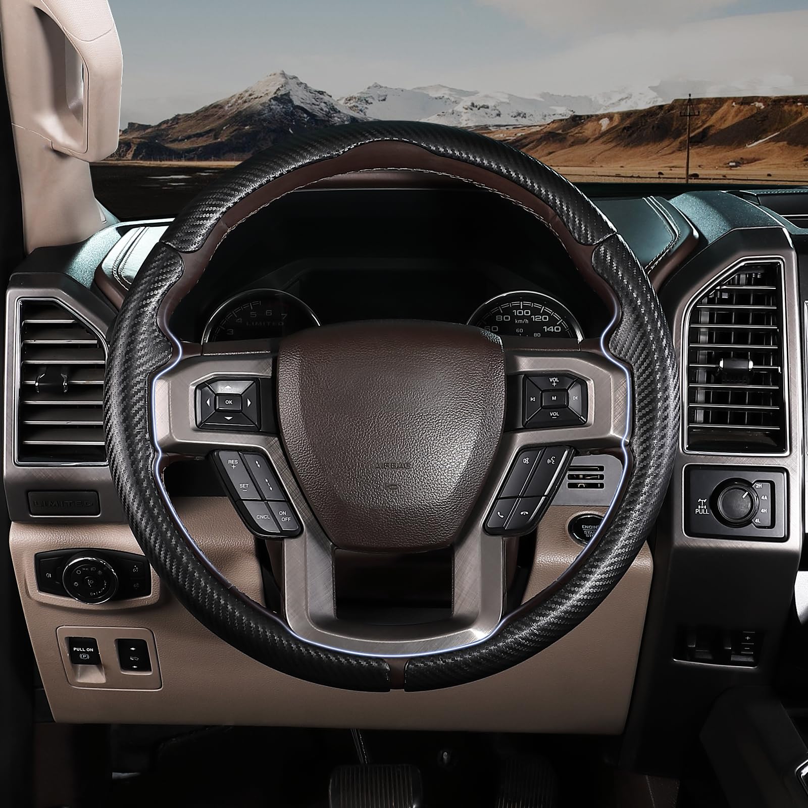 Aotoyou steering wheel cover installed in minutes for quick interior upgrade.