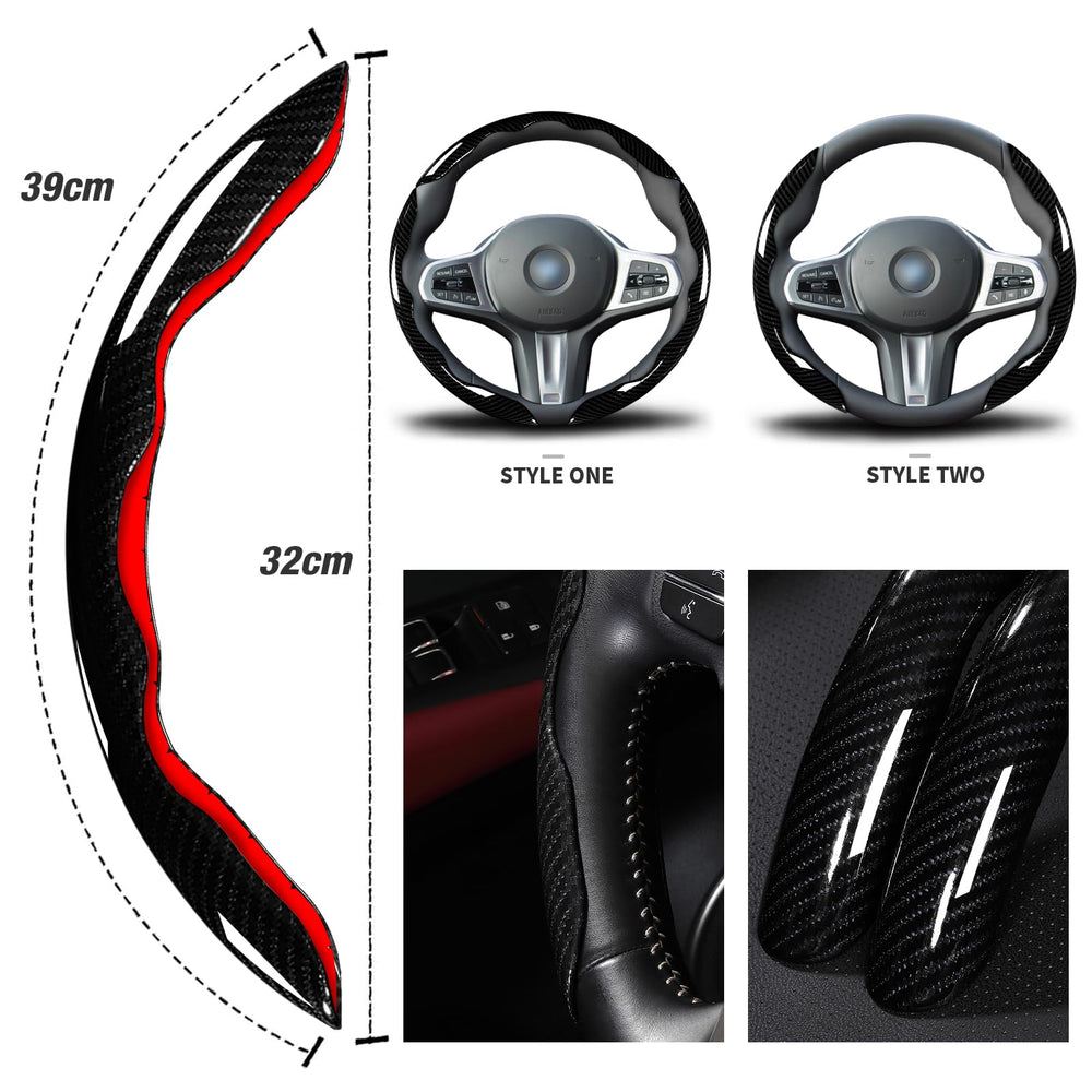 Aotoyou set of 3 steering wheel accessories keeps the cabin cohesive.