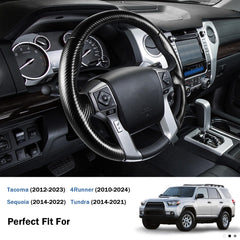 Aotoyou steering wheel cover for Toyota Tundra highlights glove-like fit and protection