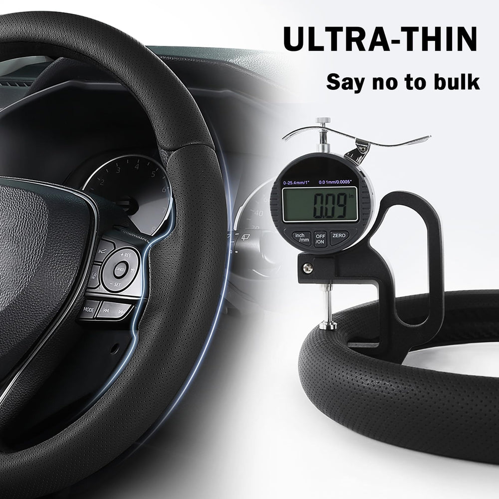 Aotoyou steering wheel cover on Toyota Venza with full coverage and refined look