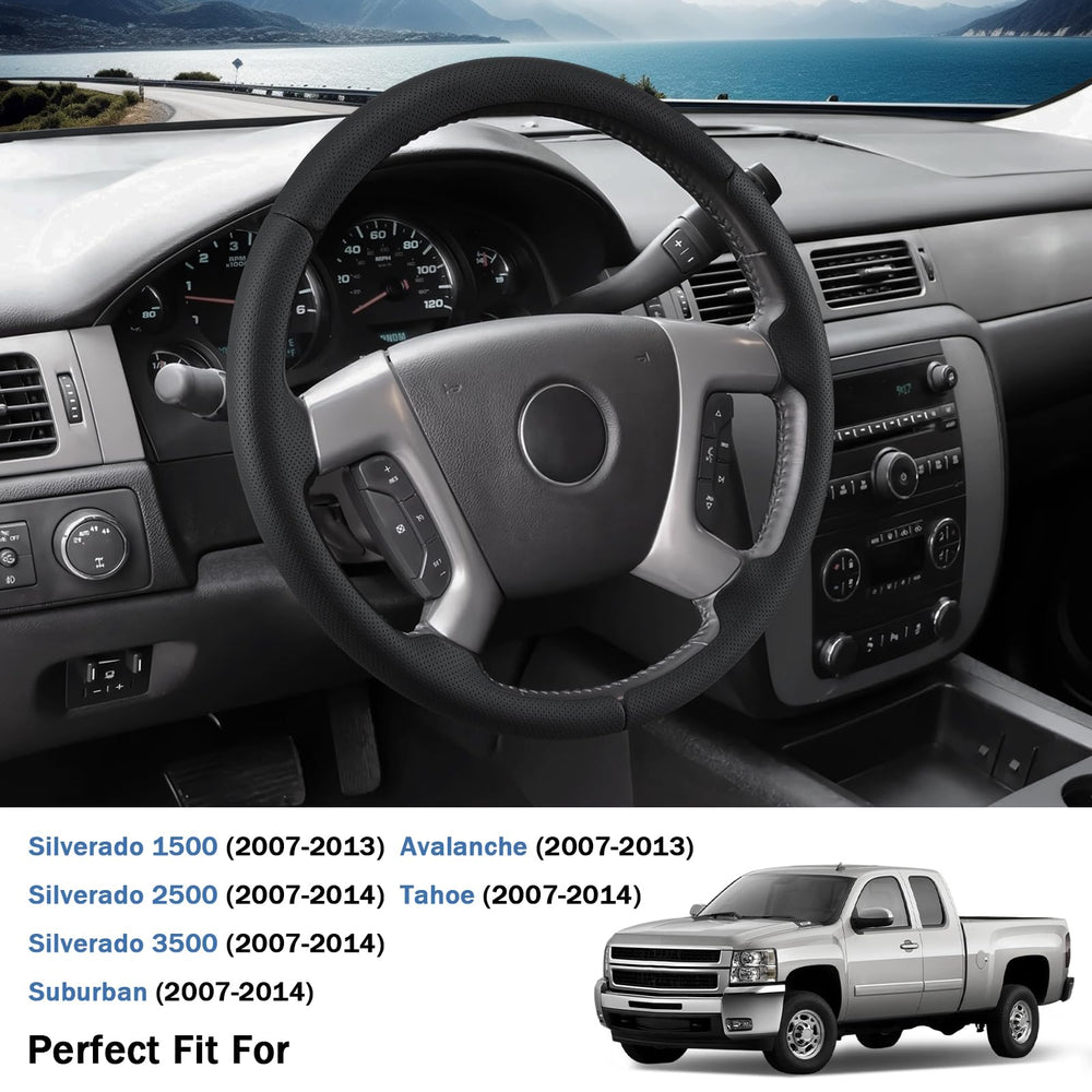 Aotoyou steering wheel cover for Avalanche 2007-2013 adds soft touch and better handling.