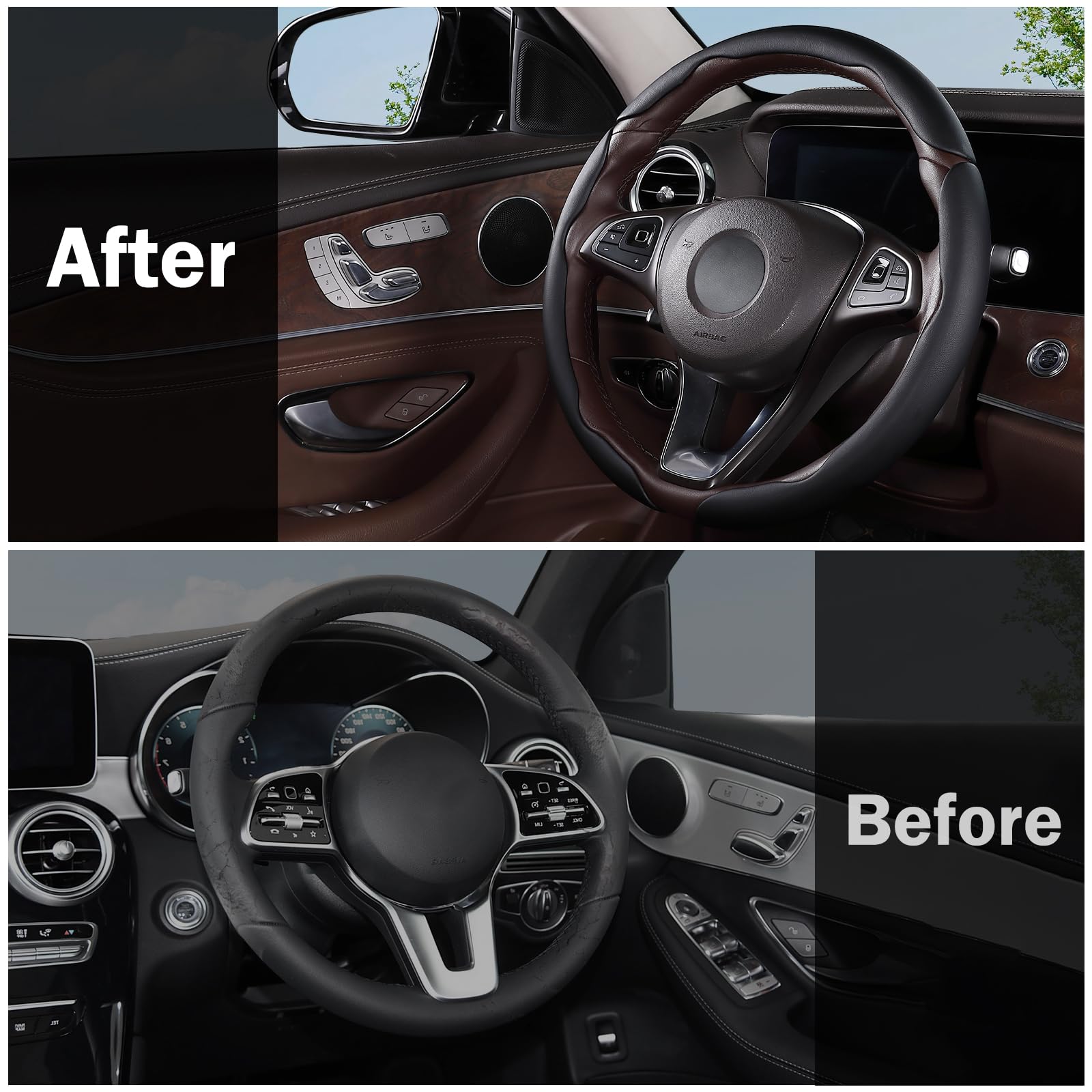 Aotoyou black leather styling adds a refined touch to interior.