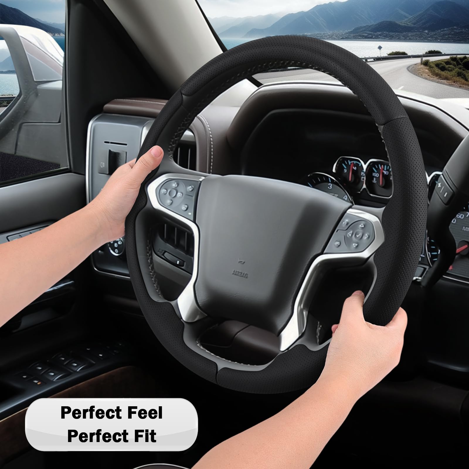 Aotoyou non-slip grip promotes safer handling during city or highway driving.