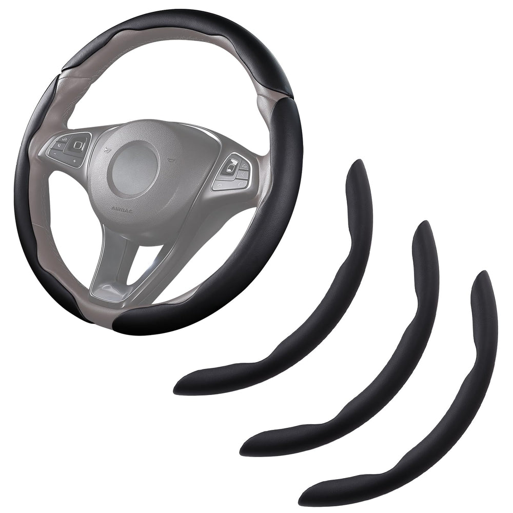Aotoyou leather steering wheel cover with snap-on design for quick upgrade and secure grip.