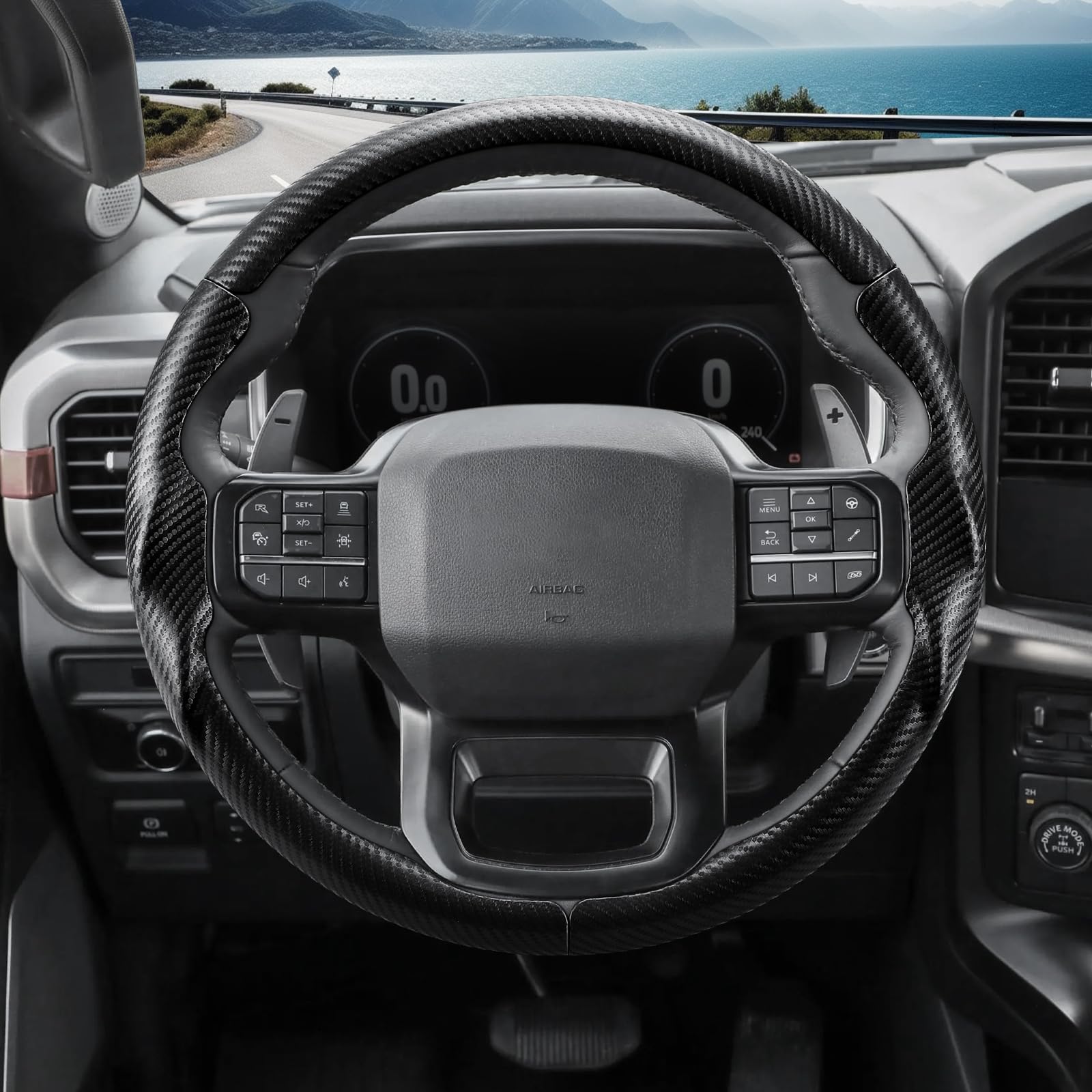 Aotoyou quick-install steering wheel cover: soft inner liner and glove-like fit.
