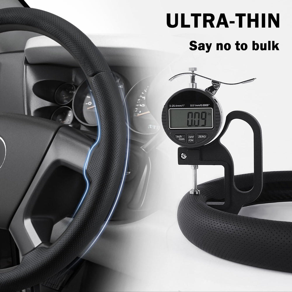 Aotoyou steering wheel cover for Suburban Tahoe 2007-2014 improves grip and driving comfort.