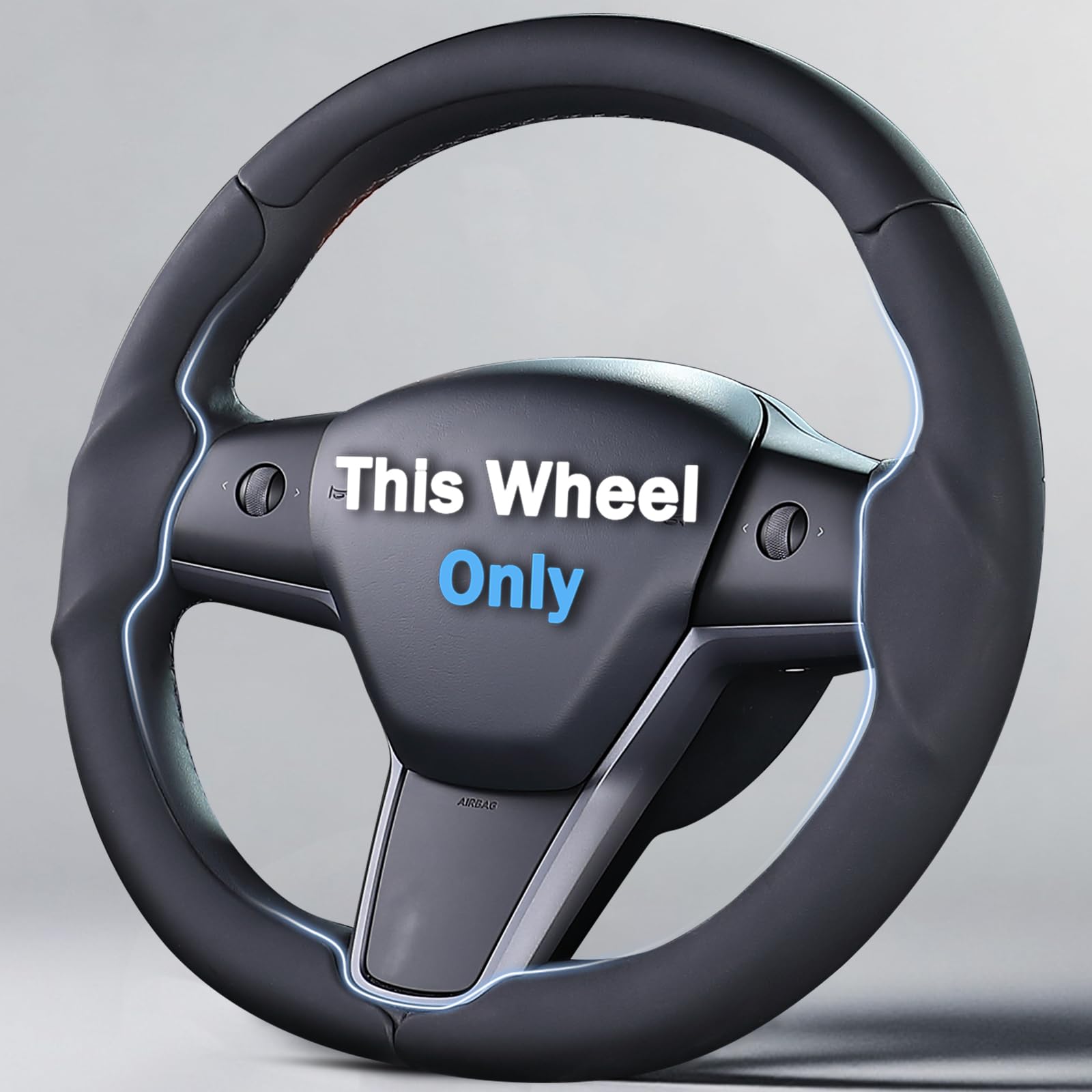 Aotoyou steering wheel cover for Tesla Model 3 with precise 1:1 fit
