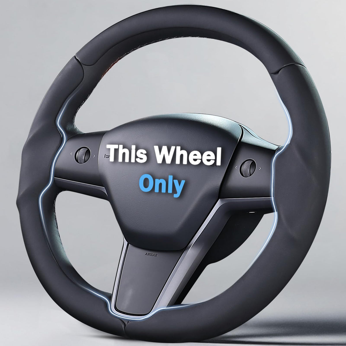 Aotoyou steering wheel cover for Tesla Model 3 with precise 1:1 fit