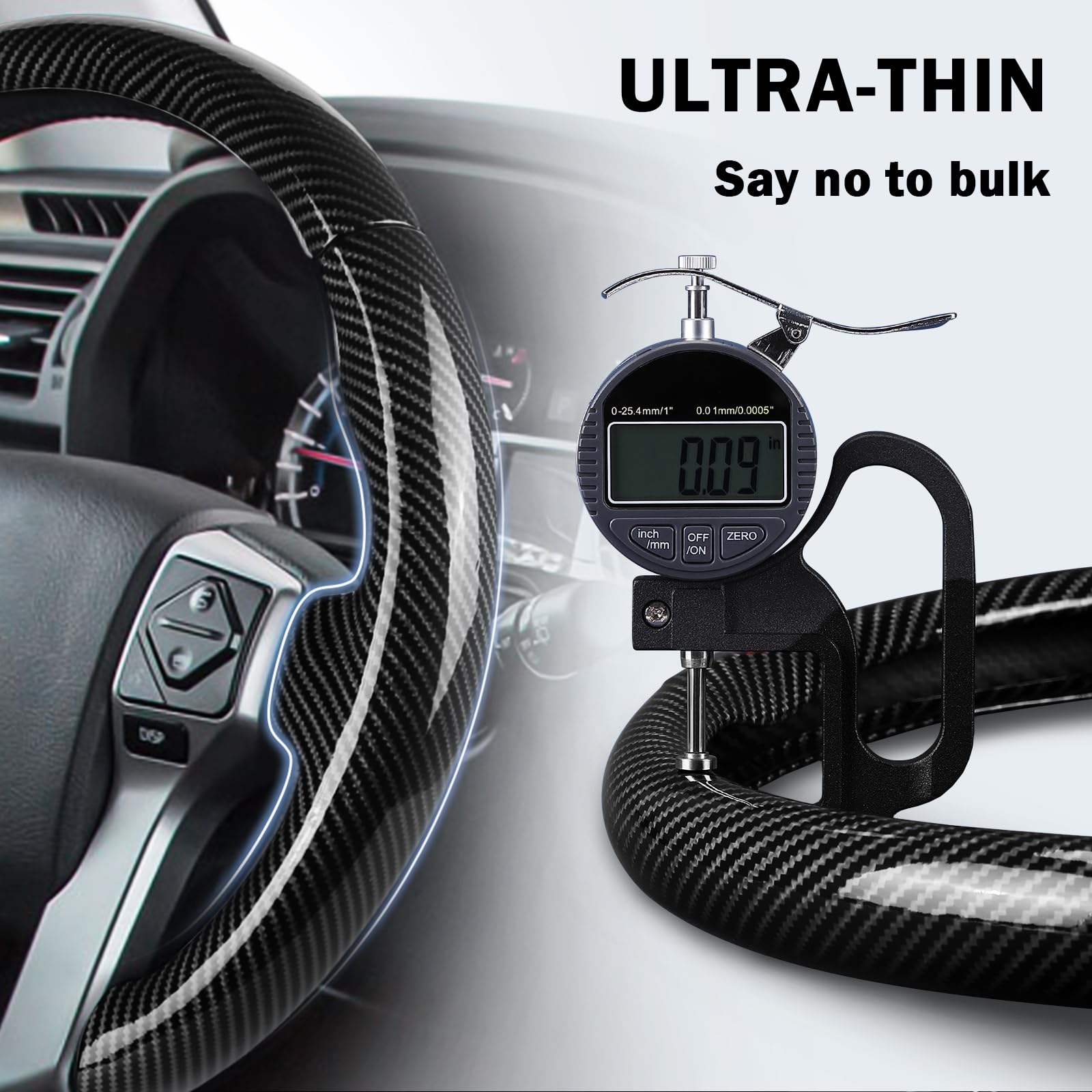 Aotoyou Tundra steering cover gloss finish provides stylish protection.