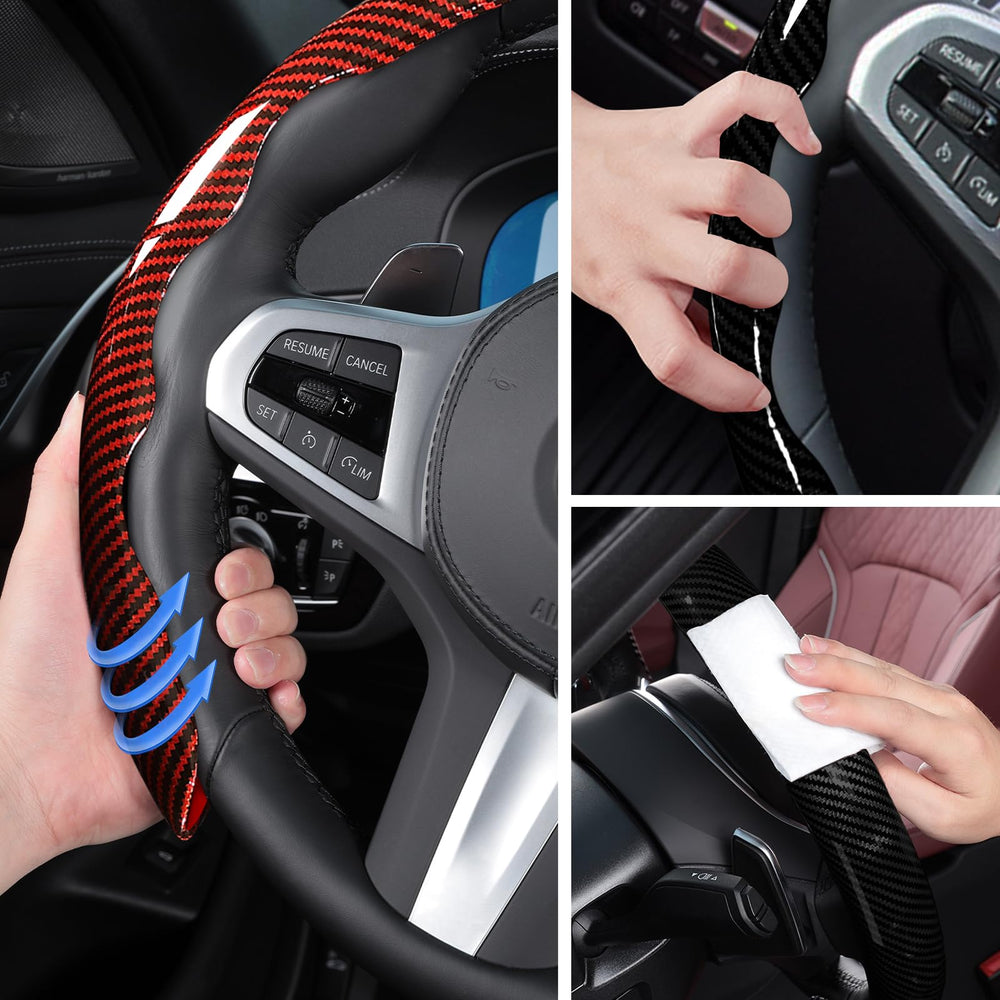 Aotoyou universal 15-inch fit suits most round steering wheels.
