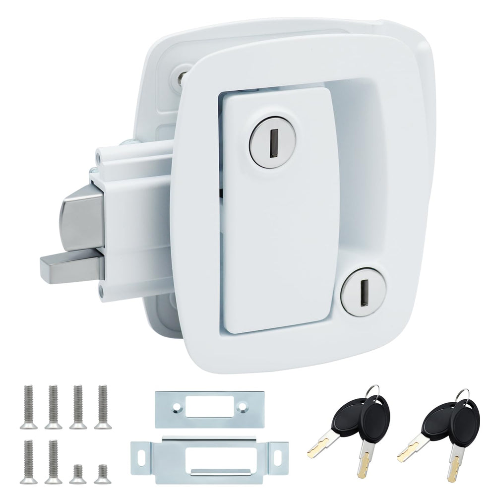 AOTWSEN RV door lock replacement front view highlights durable zinc alloy construction for long-lasting security.