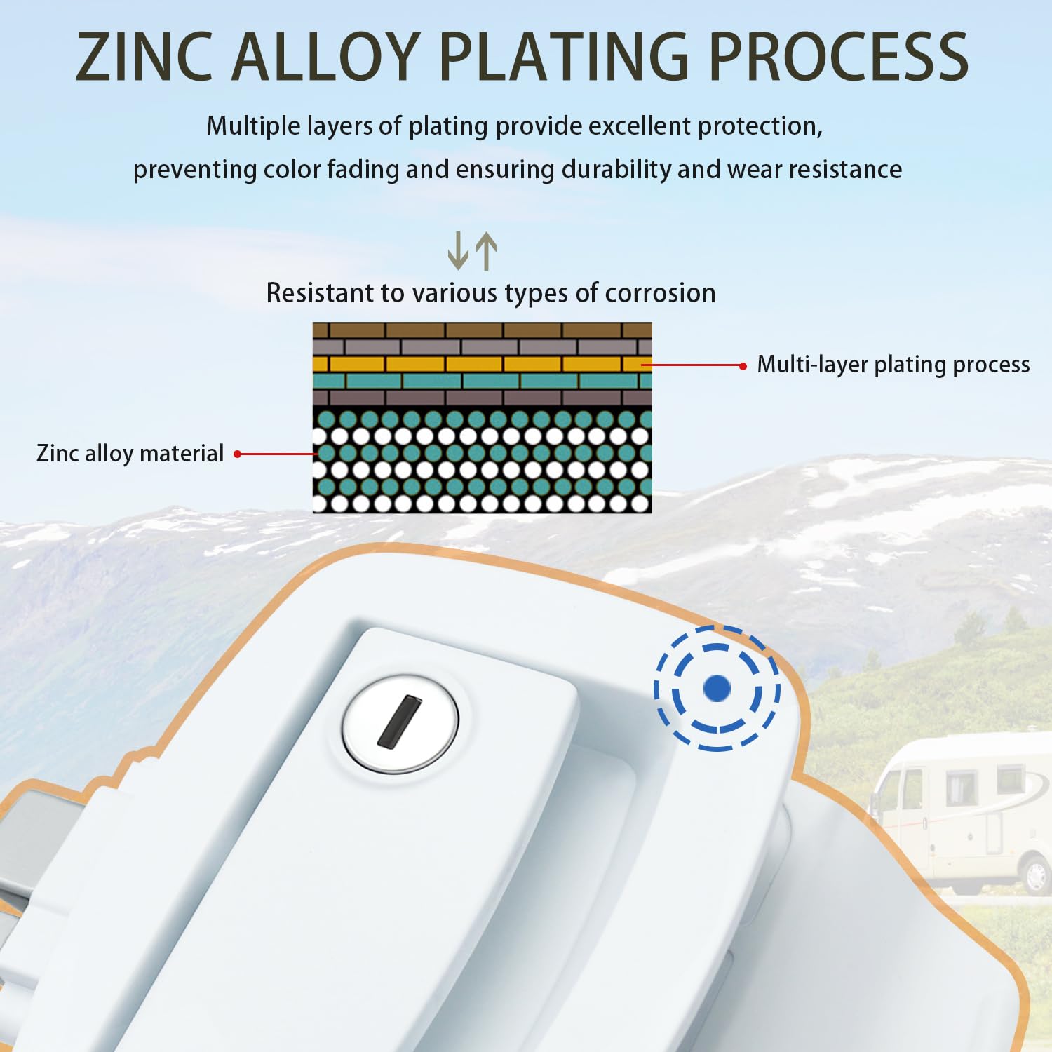 AOTWSEN weatherproof base detail demonstrates IPX3 rating and rugged outdoor performance.