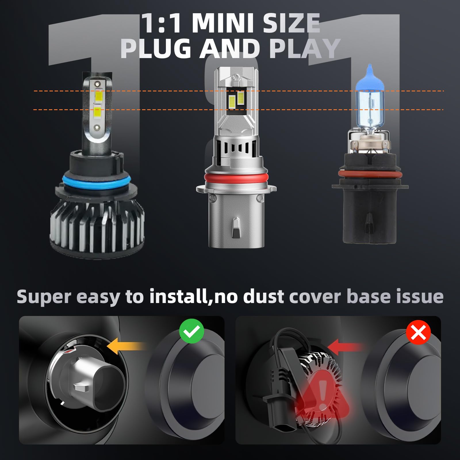 AOUKKL 9007 plug-and-play install in minutes