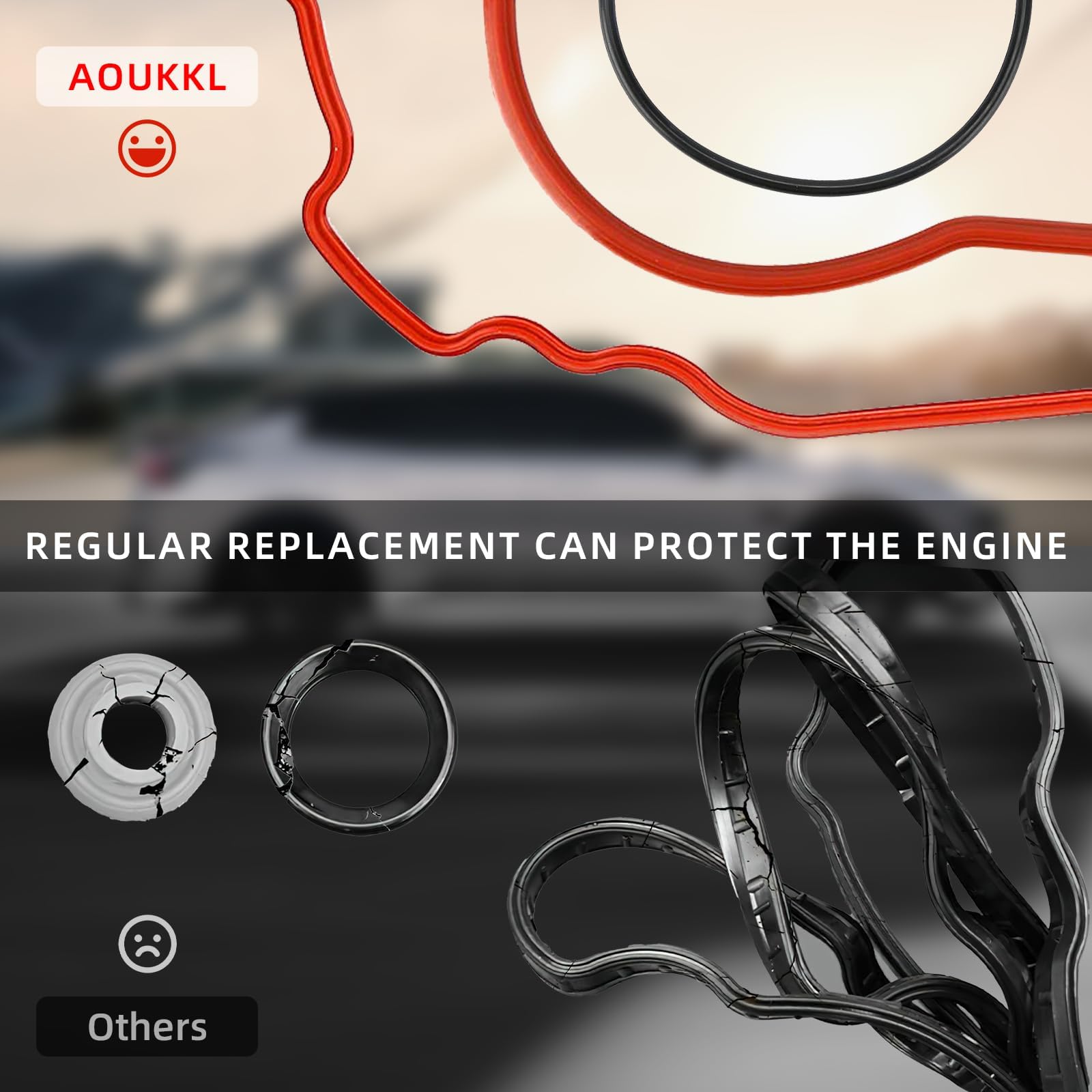 AOUKKL VS50824R components layout demonstrating compatibility for Hyundai and Kia engines.