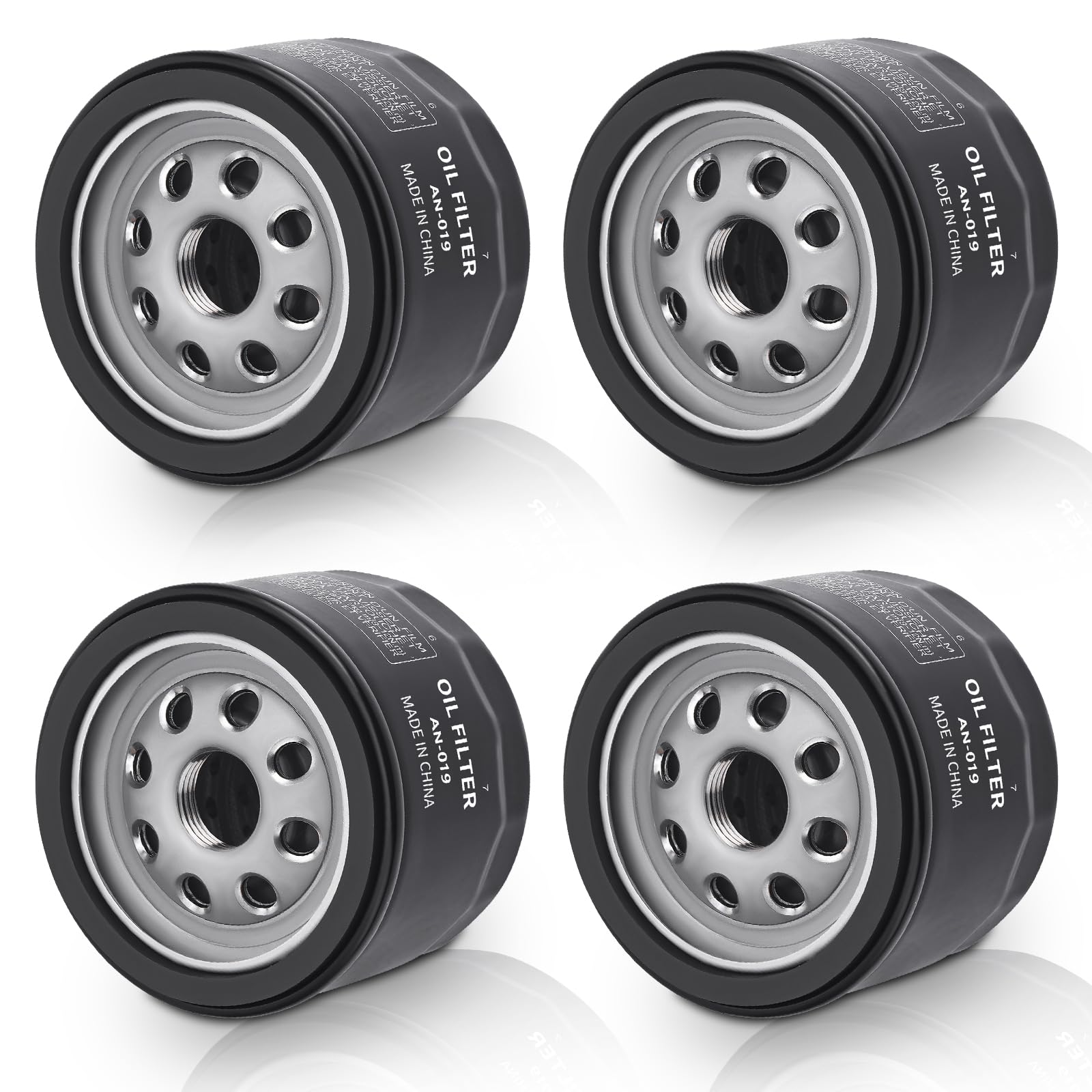 Aouton 49065-0721 oil filter front view highlights sturdy build for reliable filtration.