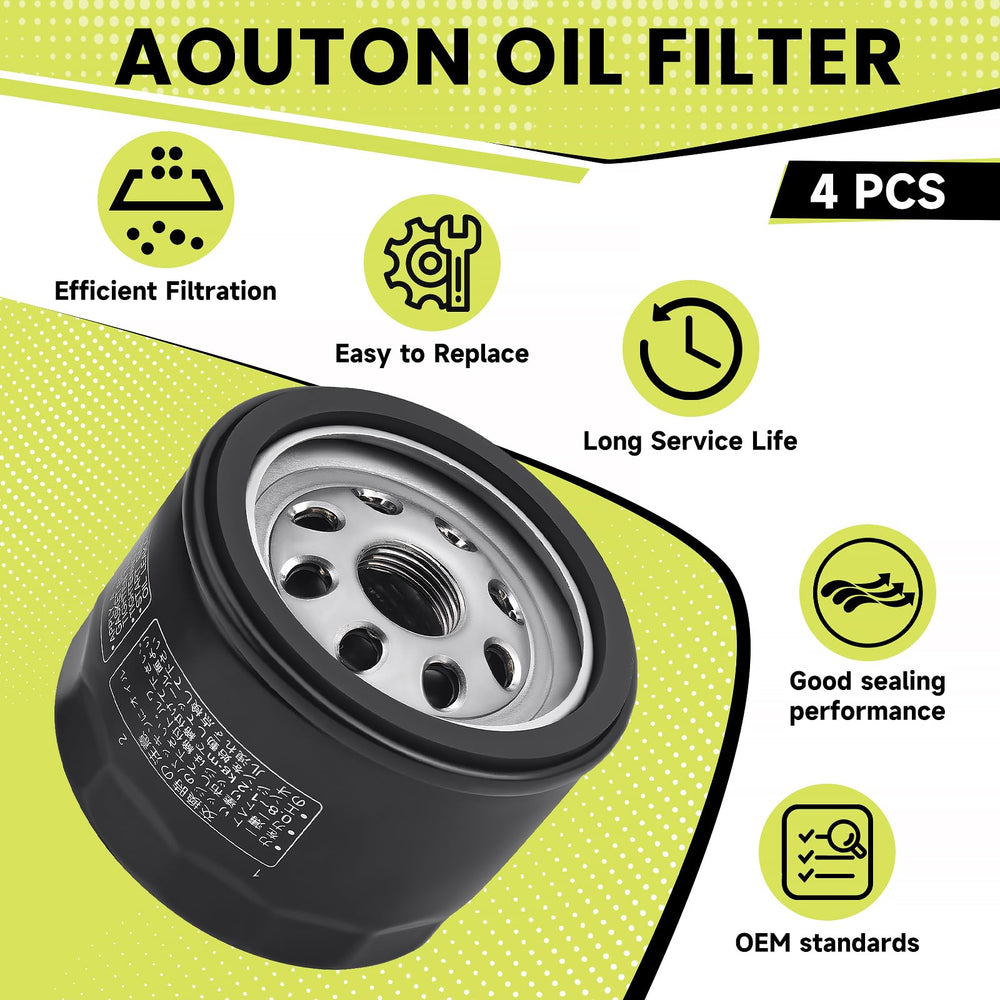 Aouton 49065-0721 oil filter metal housing close-up reveals thick sealing surface.