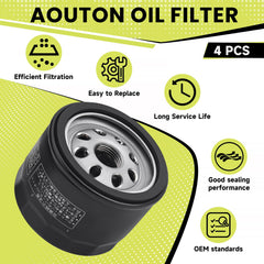 Aouton 49065-0721 oil filter metal housing close-up reveals thick sealing surface.