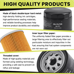 Aouton 49065-0721 oil filter packaging emphasizes ready-to-install kit.