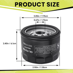 Aouton 49065-0721 oil filter side view shows robust housing for long life.