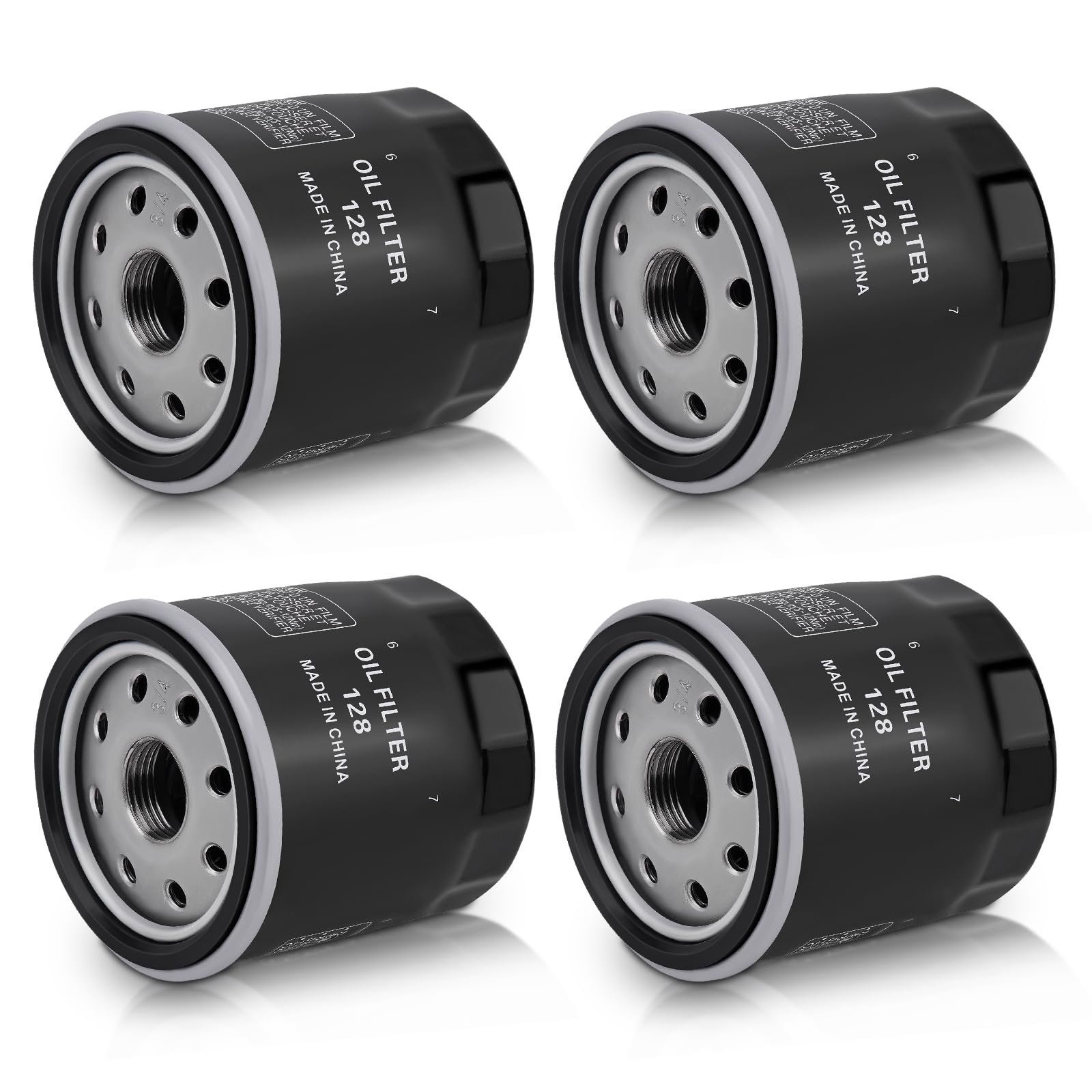 Aouton 49065-0724 oil filter pack 4 front view, durable seal for reliable engine filtration