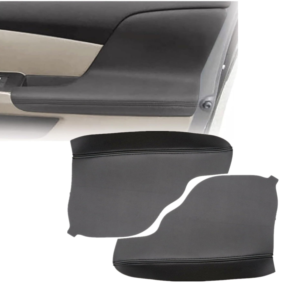 AOUTTUOA door panel armrest replacement cover in black for Honda Odyssey 2011-2017, anti-scratch.