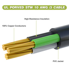 AOWEITOUR UV-resistant, ETL-listed adapter for outdoor use