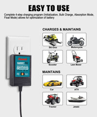 Aowel four-step charging program guides safe power delivery across batteries.