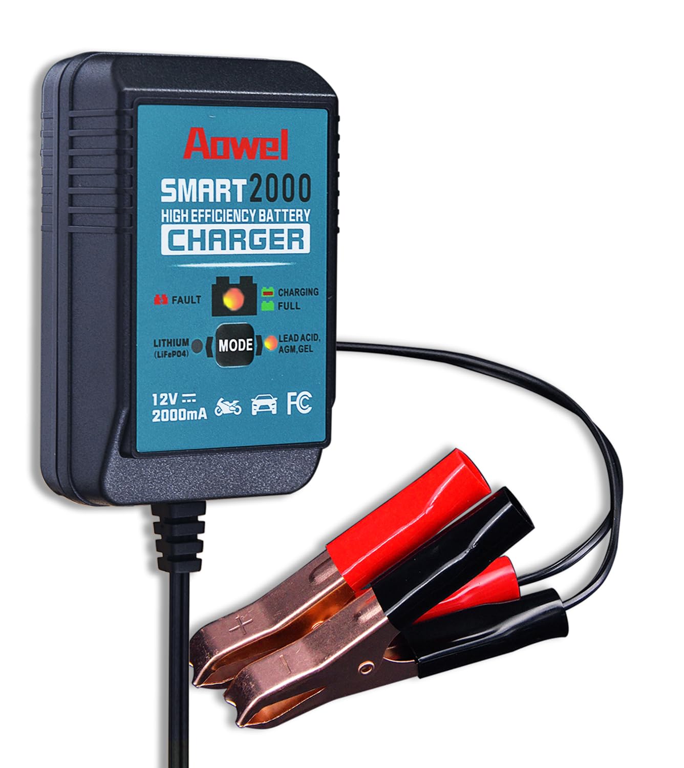 Aowel versatile charger supports multiple chemistries for home and vehicle use.