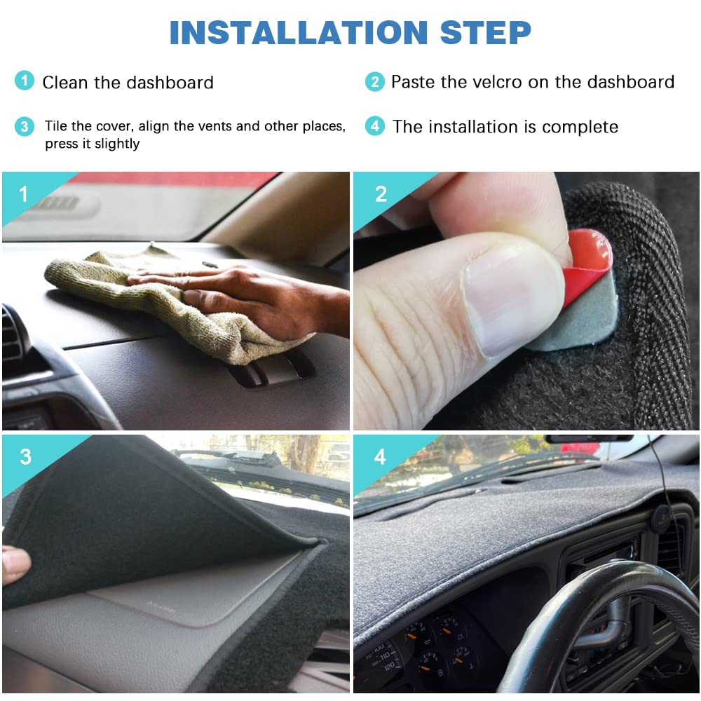 Apeixoto Sierra dash cover installs easily with magic fasteners.