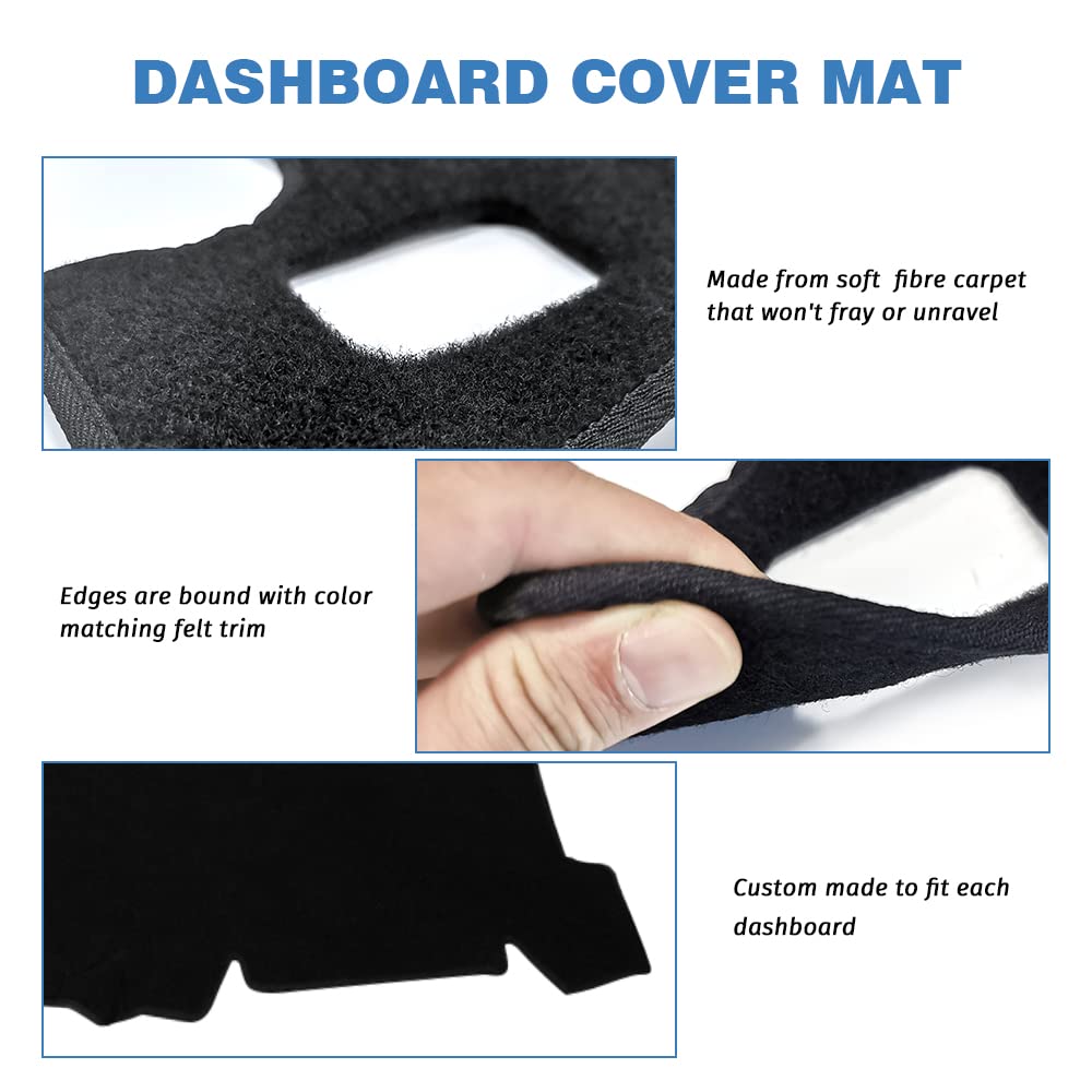 Apeixoto dashboard cover for Avalanche 2001-2006 shields vents with precise laser-cut design.