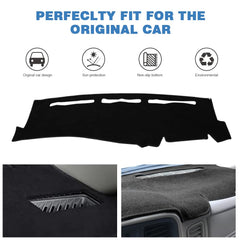 Apeixoto dashboard cover for GMC Sierra 1999-2006 minimizes UV exposure and dashboard aging.