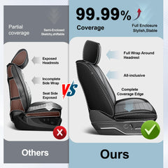APEJET faux leather waterproof seat covers offer durable, wipe-clean protection.