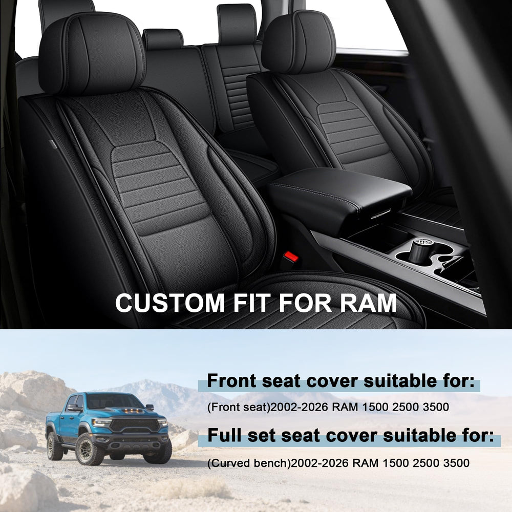 APEJET airbag-friendly seat cover for Dodge Ram keeps safety features accessible.