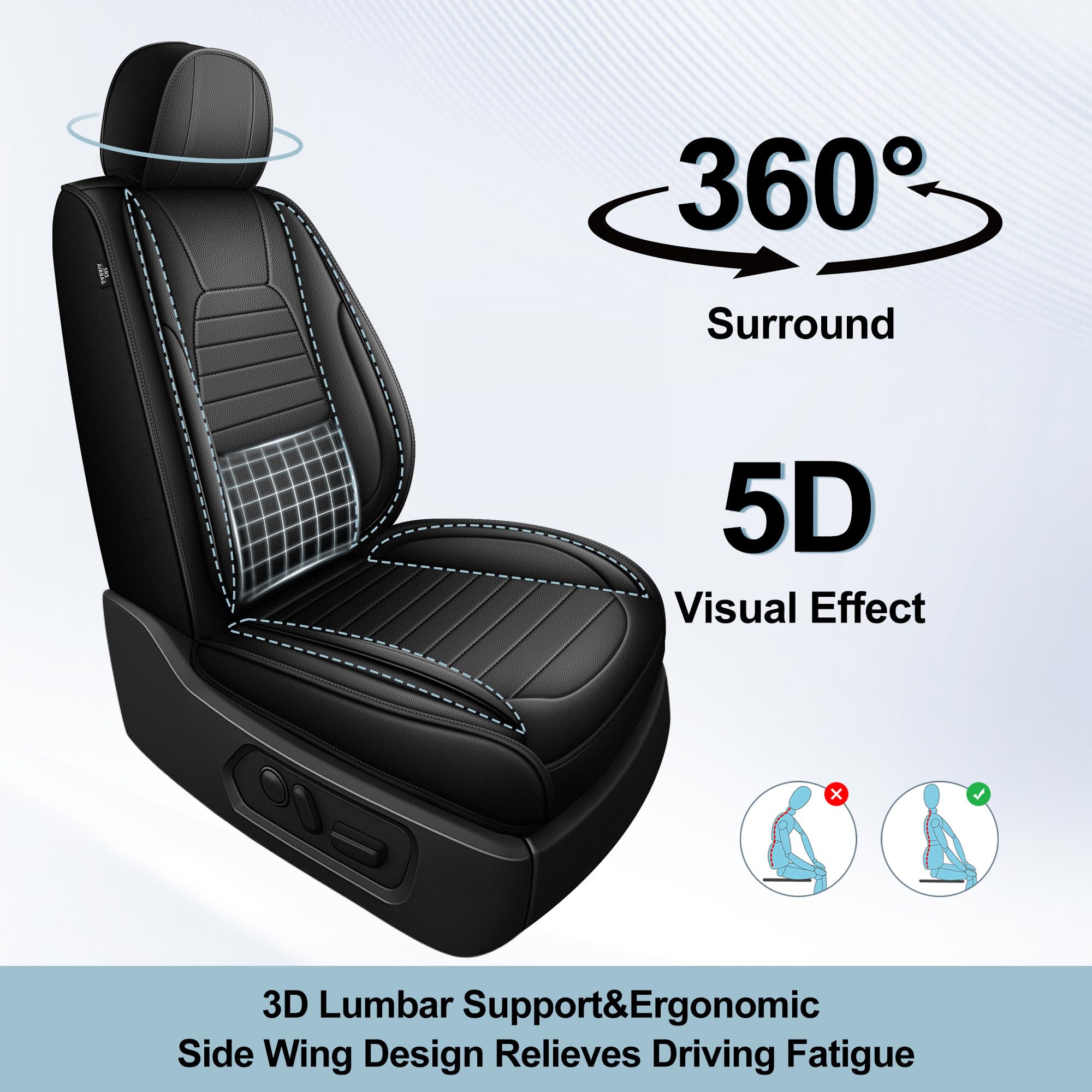 APEJET anti-slip front seat cover stays in place in Dodge Ram.