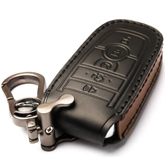 APEKUU Ford key fob cover in black, front view protects from scratches.
