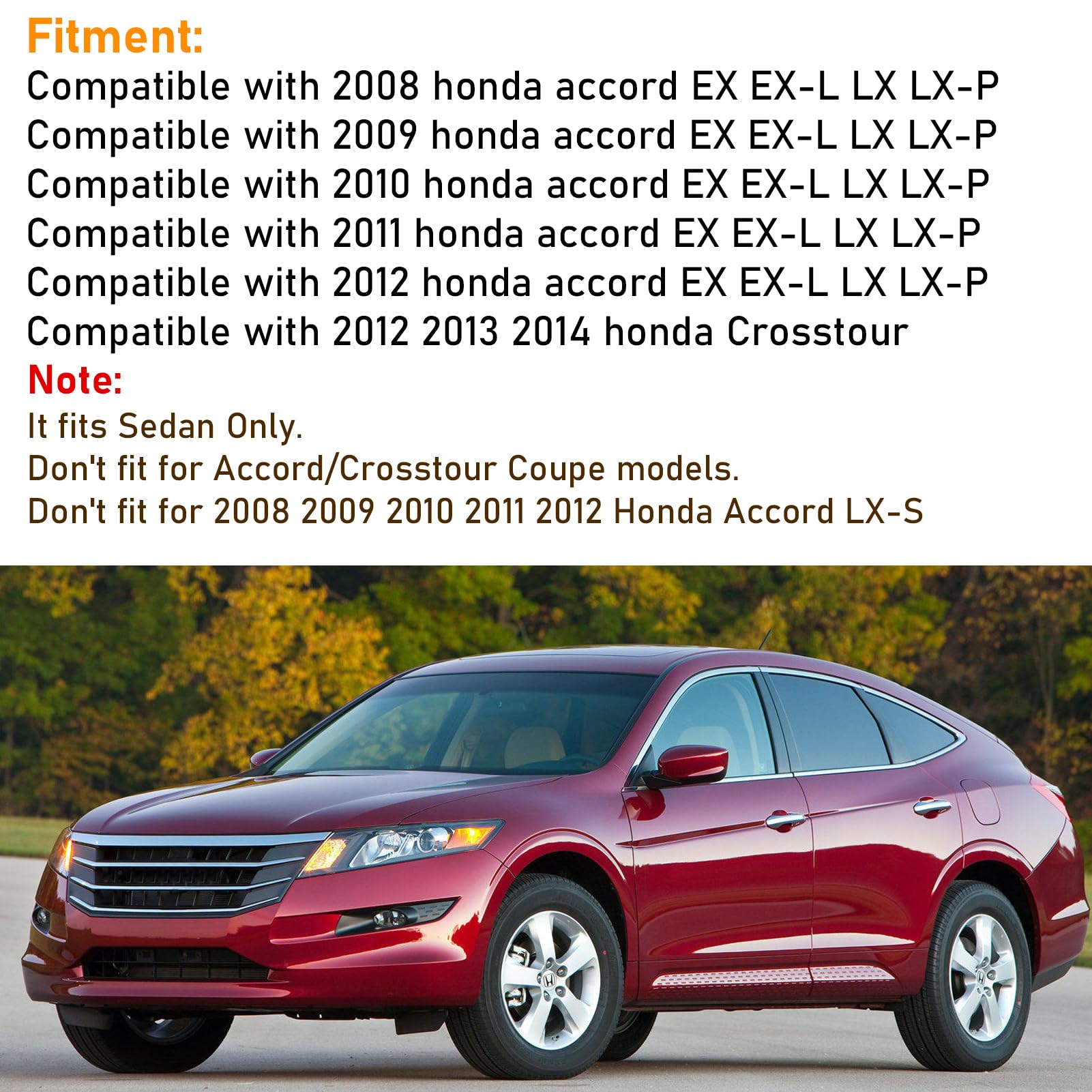 APESER front door panel lids for Honda Accord protect surfaces with a precise fit.