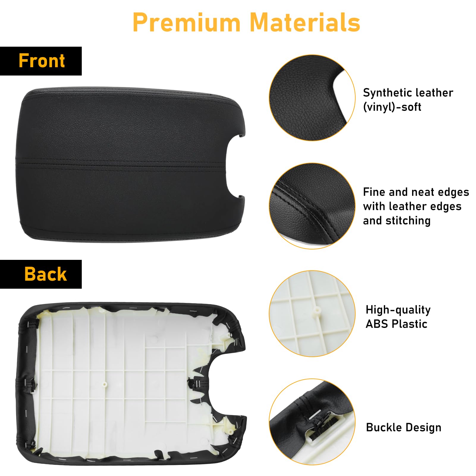 APESER leather-feel armrest texture adds premium look and durable protection.