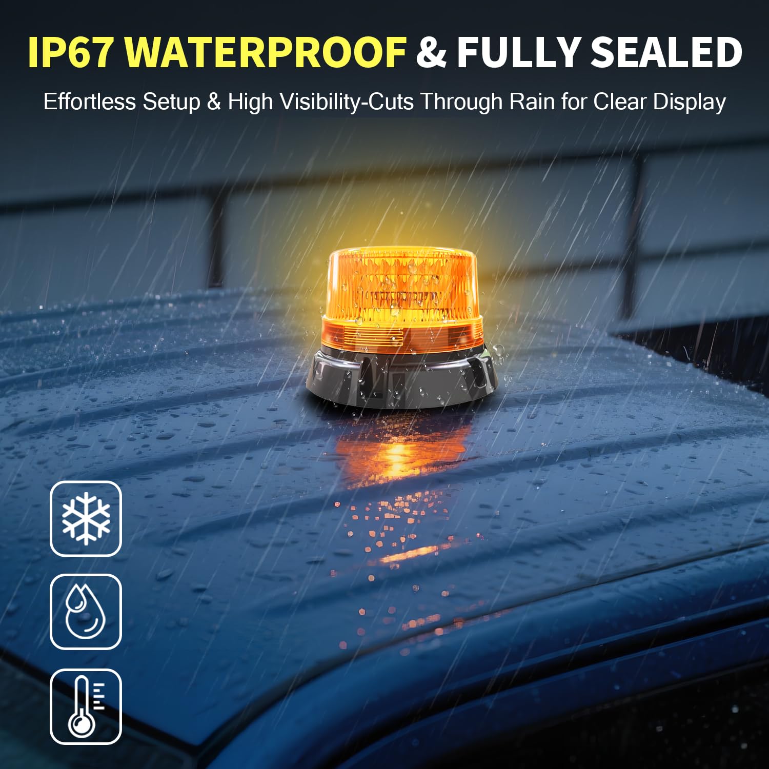 ApexCore IP67 waterproof roof strobe built for tough conditions.