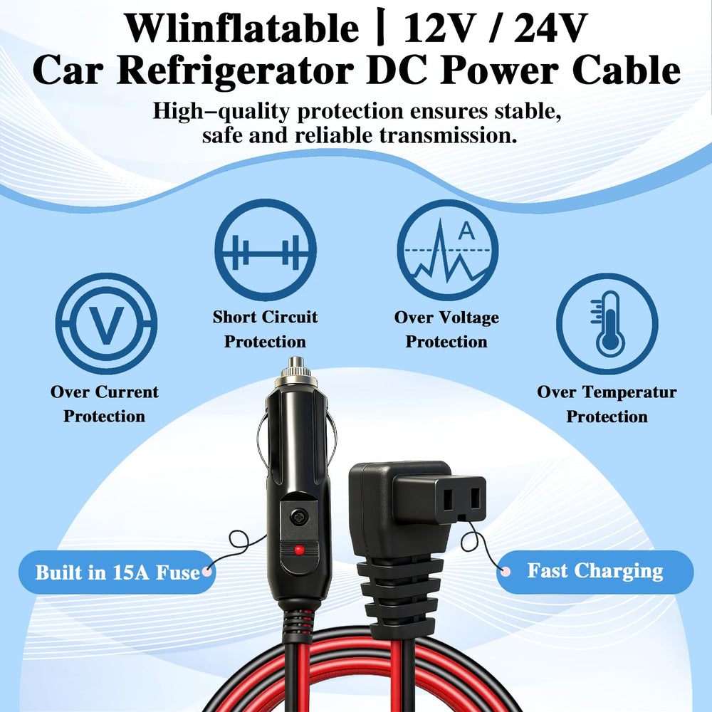 ApexscnView 5m 16AWG DC cord delivering stable power for portable fridges