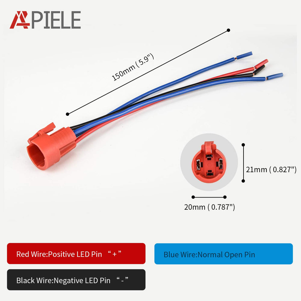 APIEELE 19mm hole size push button fits standard dashboards easily.