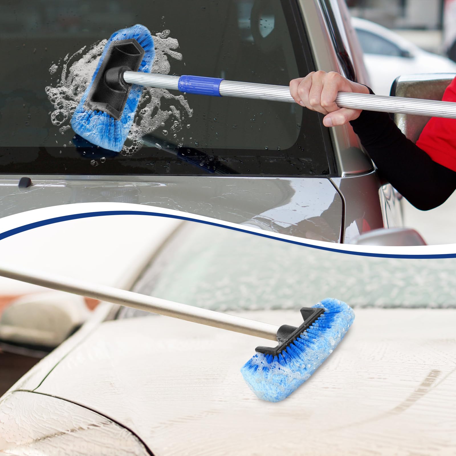 APIFRSUAK multi-purpose brush suitable for cars, boats, decks, and windows.