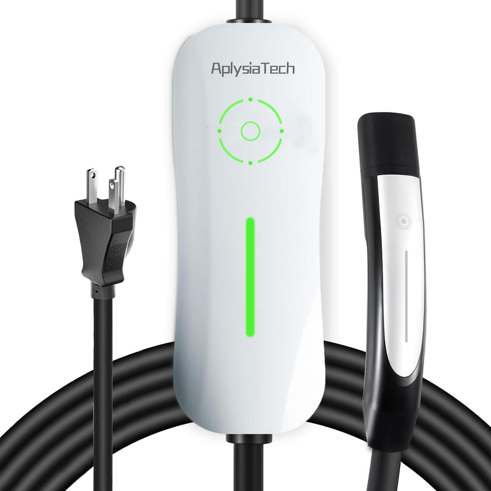 AplysiaTech Level 1 Tesla Charger ready for home use with a 21 ft cable