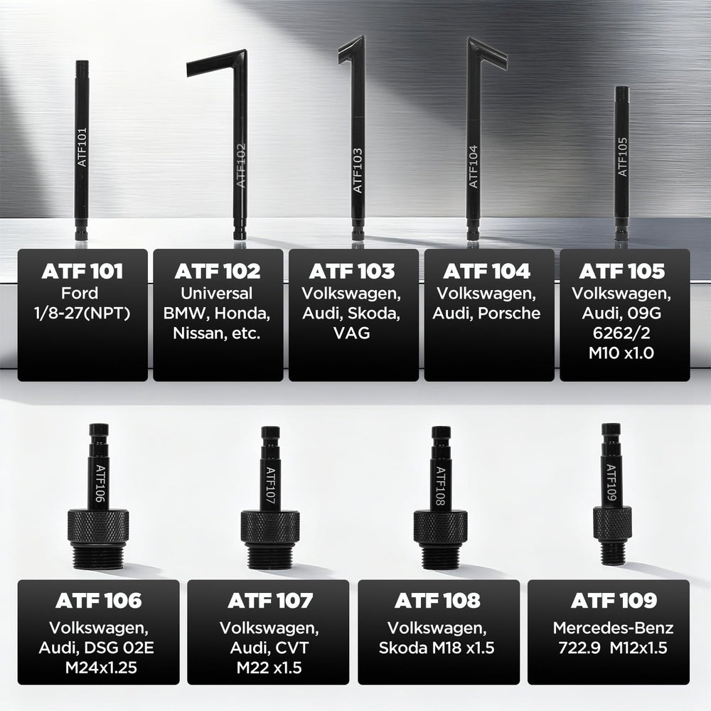 APOWFIX ATF adapter with quick-connect coupler ensures secure, leak-free connections.