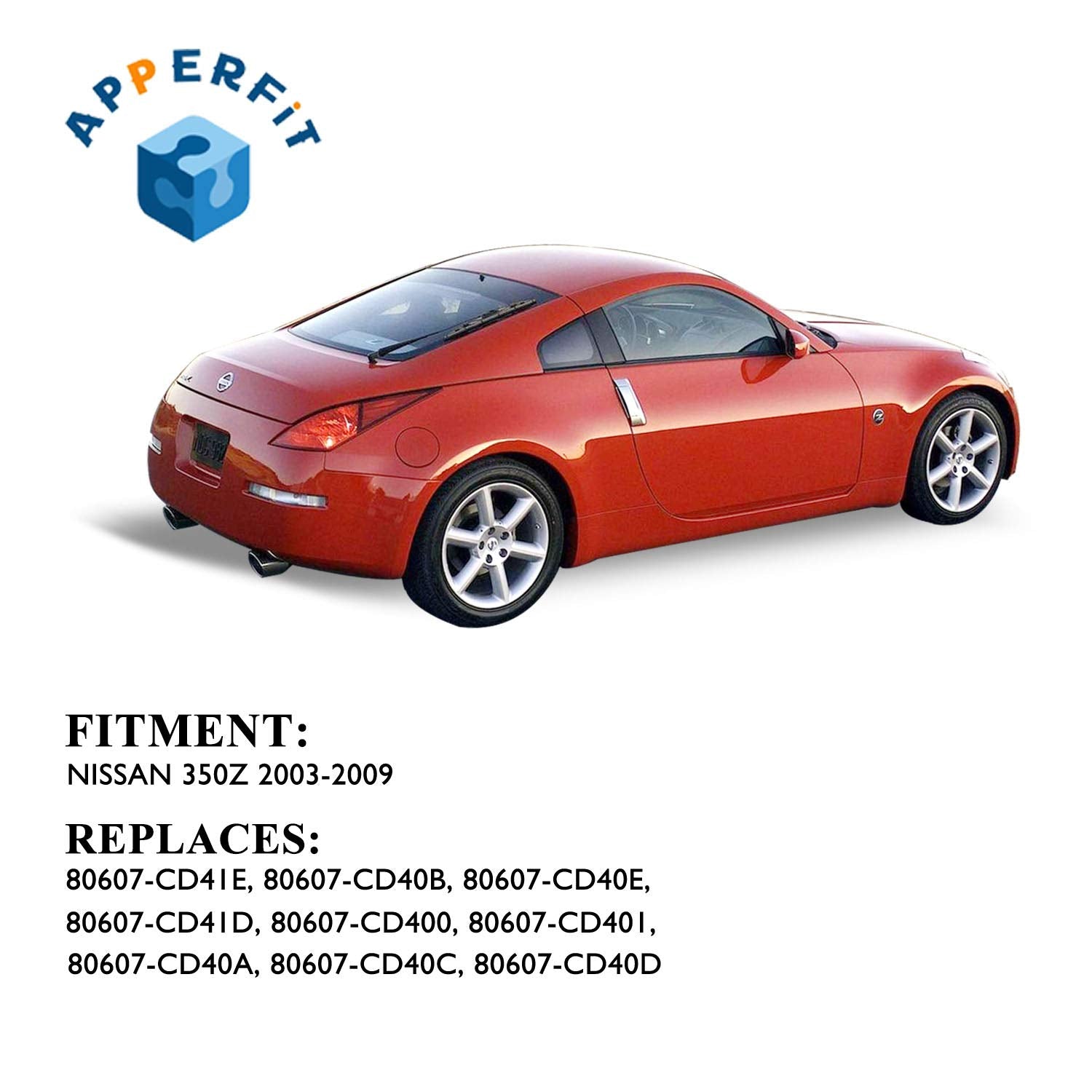 APPERFiT 350Z door handle in silver, close-up finish and texture