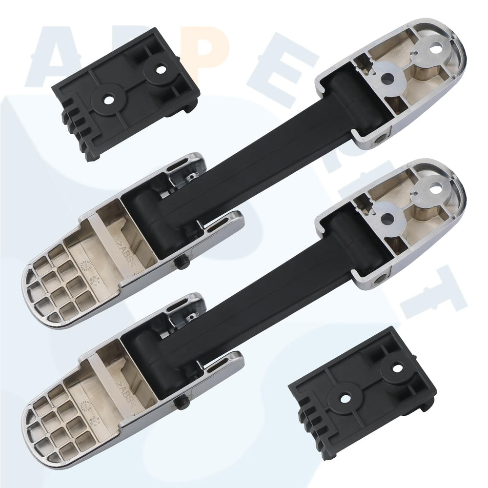 APPERFiT chrome catch bracket with latch components for Kenworth and Peterbilt applications.