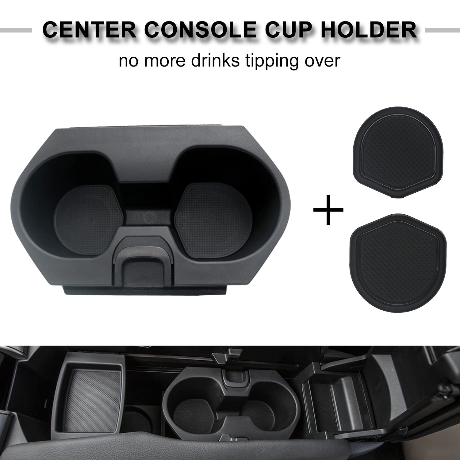 APPERFiT center console cupholder keeps phone, keys, and coins organized.