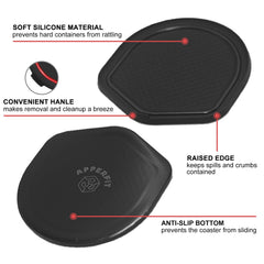 APPERFiT liner mat in black protects the console and eases cleaning.