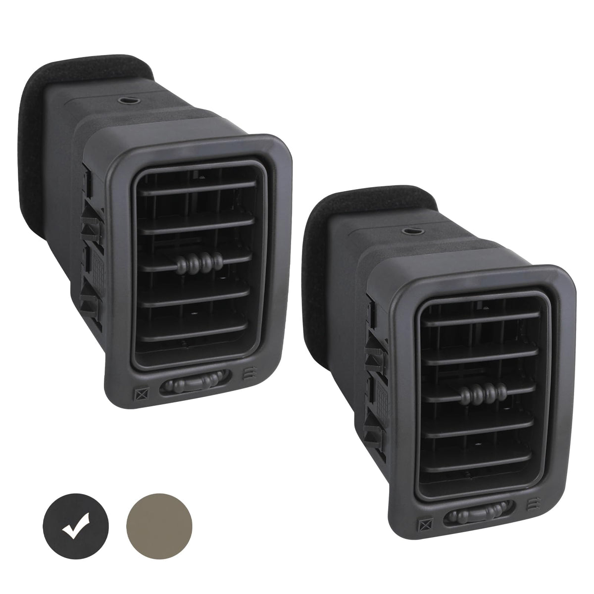 APPERFiT dash A/C vent passenger side, dark gray, precise OEM-like fit.