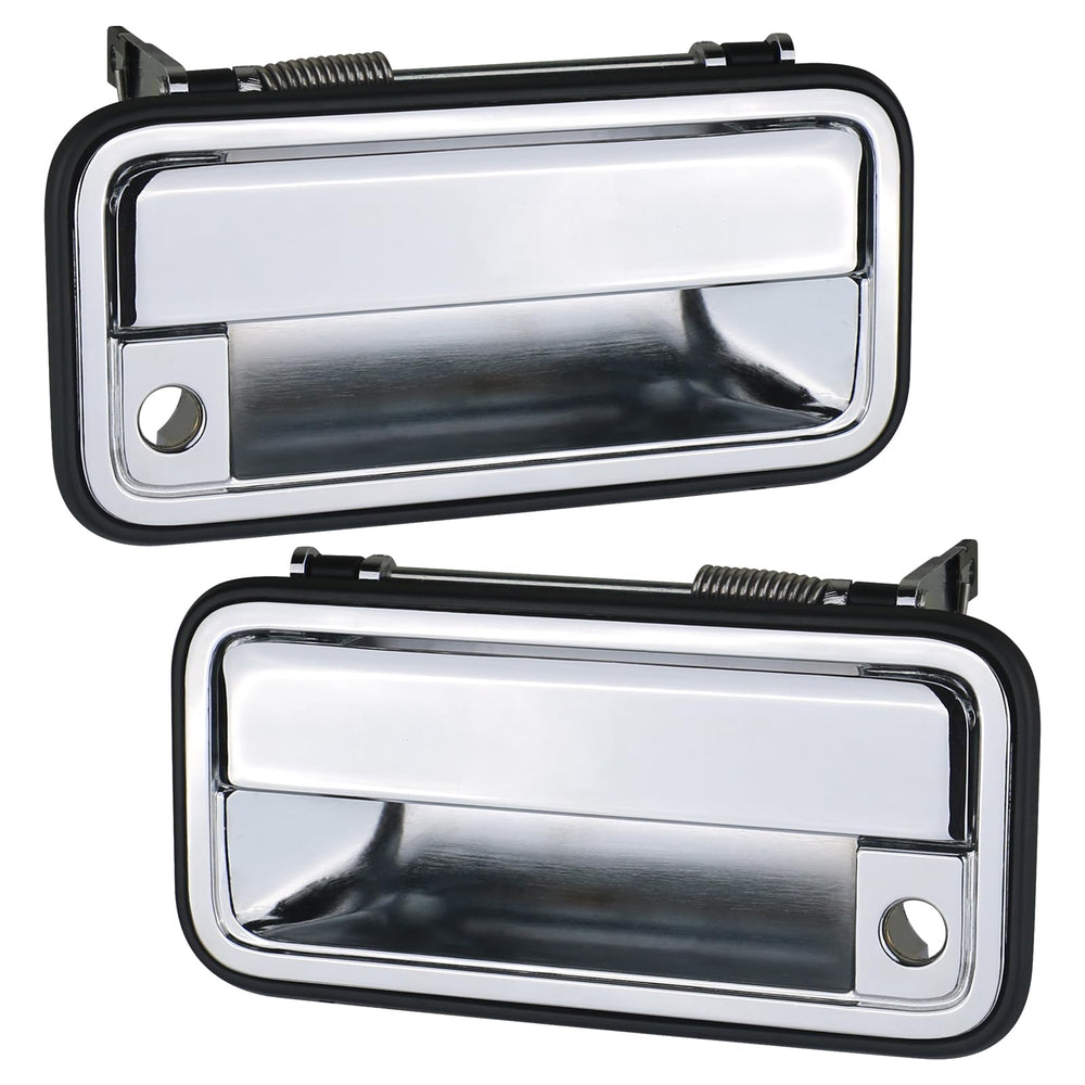 APPERFiT chrome exterior door handle for driver side with durable all-metal construction.